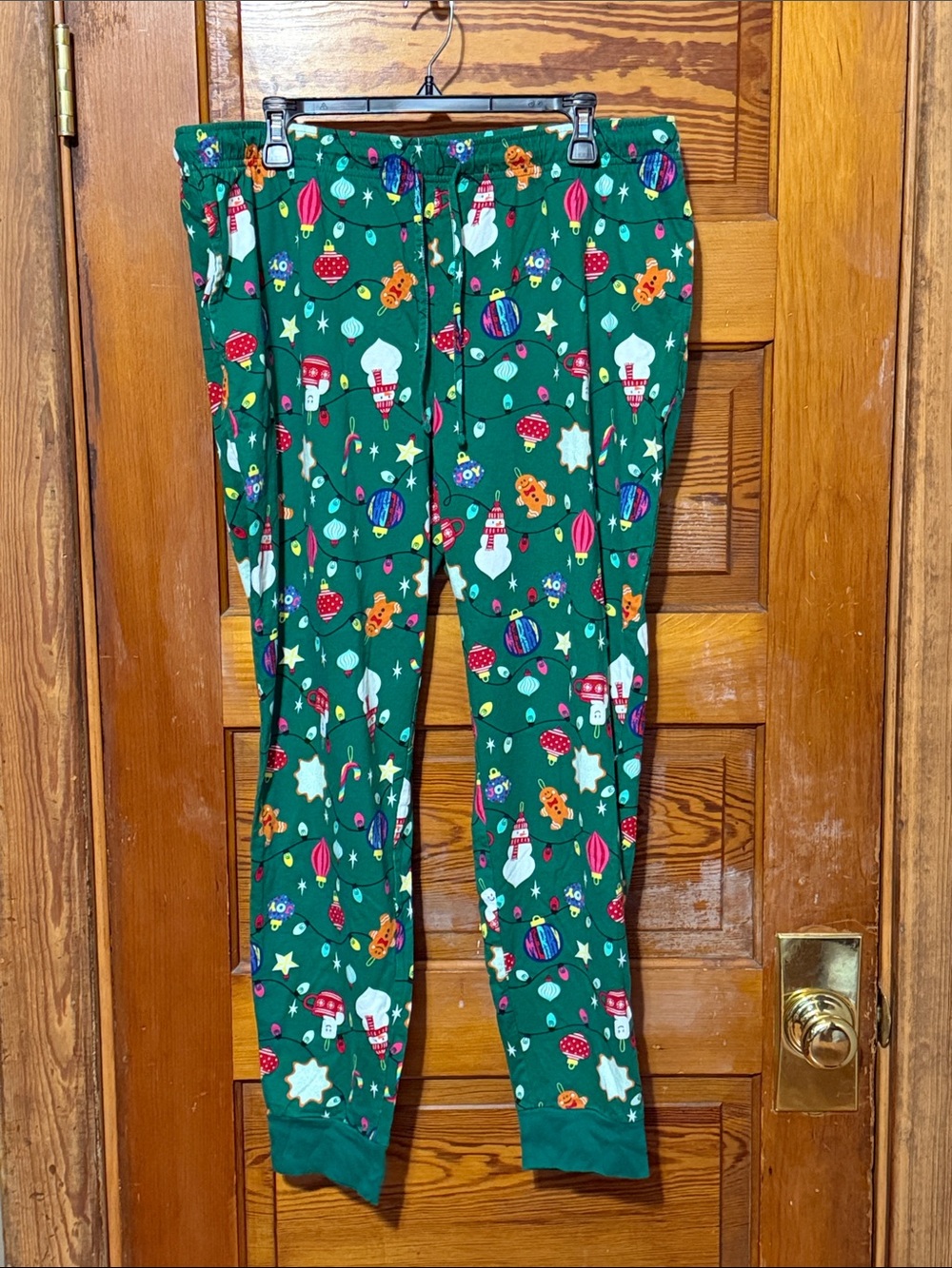 Holiday Lane Pajama Set Gingerbread Men Snowmen Hot Cocoa 100% Cotton Size XL - Picture 2 of 4